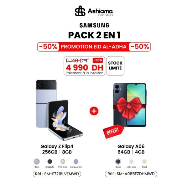 OFFRE (-50%) Zflip 4 (256GB｜8GB) + A06 (64GB｜4GB) OFFERT