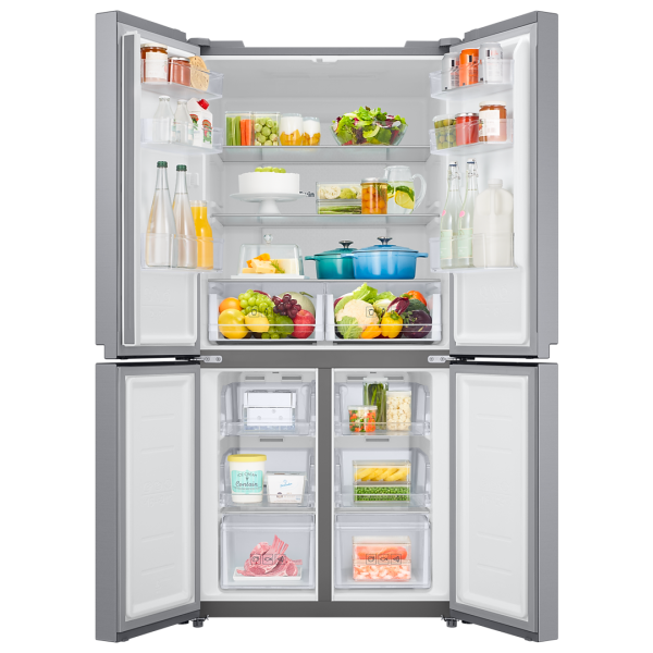 Réfrigérateur Samsung Quatres portes RF48A4000M9/MA en inox – Modèle Américain French Door 488L avec froid ventilé et compresseur Digital Inverter